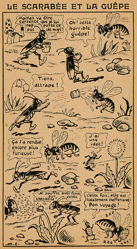 Almanach Lisette 1938 - page 72 - Le scarabée et la guêpe