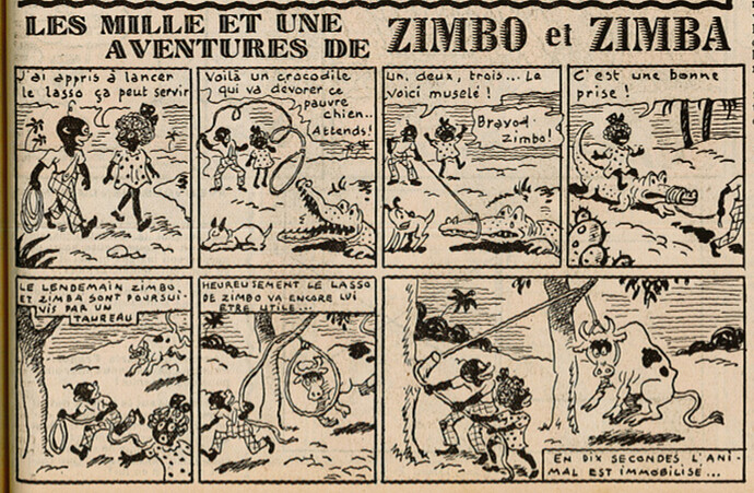 Ames Vaillantes 1939 - n°45 - page 11 - Les mille et une aventures de Zimbo et Zimba - 9 novembre 1939