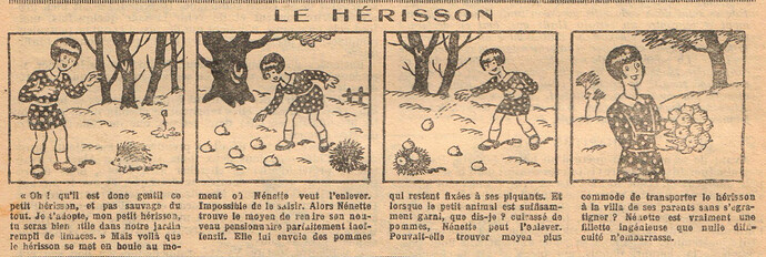 Fillette 1932 - n°1276 - page 6 - Le hérisson - 4 septembre 1932