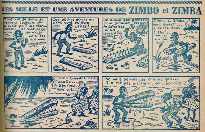 Ames Vaillantes 1939 - n°13 - page 11 - Les mille et une aventures de Zimbo et Zimba - 30 mars 1939