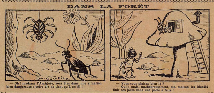 Lisette 1938 - n°6 - page 2 - Dans la forêt  - 6 février 1938
