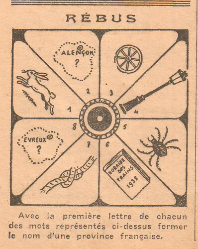 Coeurs Vaillants 1935 - n°33 - page 6 - Rébus - 18 août 1935