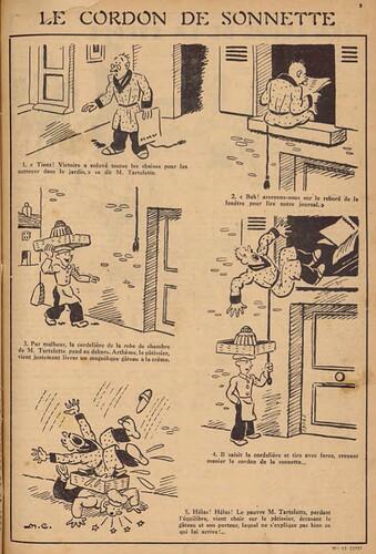Pierrot 1931 - n°13 - page 5 - Le cordon de sonnette - 29 mars 1931