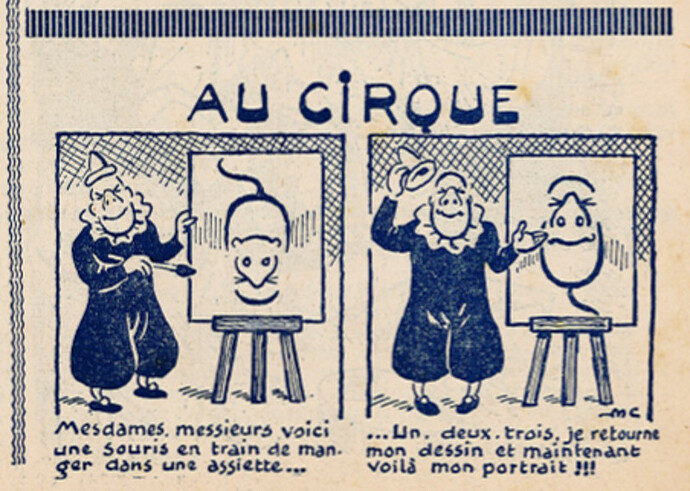 Ames Vaillantes 1940 - n°6 - page A - Au cirque - 8 février 1940 - page