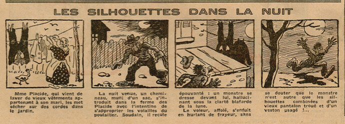 Coeurs Vaillants 1935 - n°5 - page 2 - Les silhouettes dans la nuit - 3 février 1935