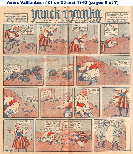 Ames Vaillantes 1940 - n°21 - 23 mai 1940 - pages 6 et 7 (cadré)