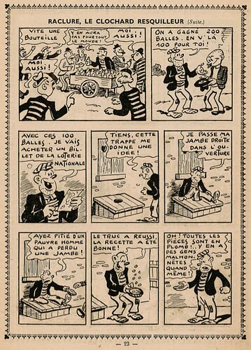 Almanach L'Epatant 1938 - Raclure le clochard resquilleur - page 23