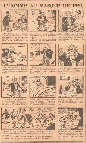 Coeurs Vaillants 1934 - n°48 - page 8 - L'homme au masque de fer - 25 novembre 1934