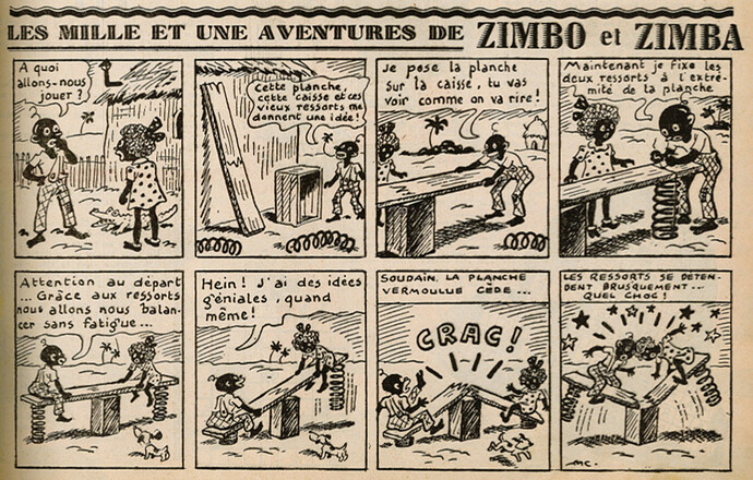Ames Vaillantes 1939 - n°15 - page 11 - Les mille et une aventures de Zimbo et Zimba - 13 avril 1939