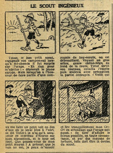 Cri-Cri 1933 - n°762 - page 4 - Le scout ingénieux - 4 mai 1933