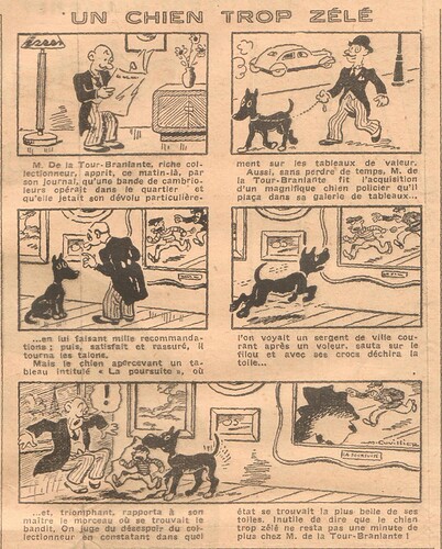 Coeurs Vaillants 1936 - n°49 - page 11 - Un chien trop zélé - 6 décembre 1936