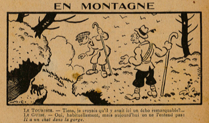 Almanach Pierrot 1931 - page 128 - En montagne