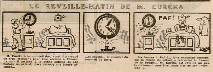 Coeurs Vaillants 1934 - n°24 - page 3 - Le réveille-matin de M. Euréka - 10 juin 1934