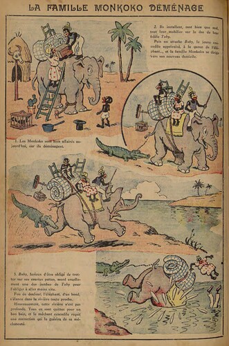 Pierrot 1932 - n°41 - page 8 - La famille Monkoko déménage - 9 octobre 1932