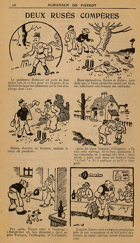 Almanach Pierrot 1931 - page 16 - Deux rusés compères