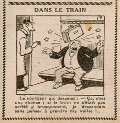 Coeurs Vaillants 1932 - n°34 - page 5 - Dans le train - 21 août 1932