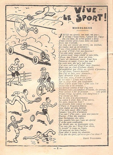 Almanach L'Epatant 1934 - Vive le Sport - page 2