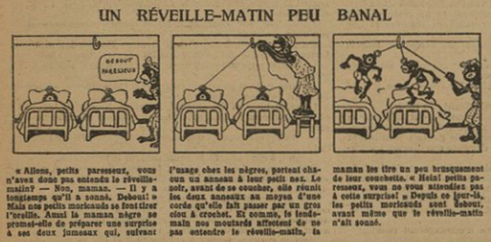 Fillette 1927 - n°984 - page 6 - Un réveille-matin peu banal - 30 janvier 1927