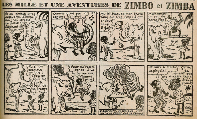 Ames Vaillantes 1939 - n°22 - page 11 - Les mille et une aventures de Zimbo et Zimba - 1er juin 1939