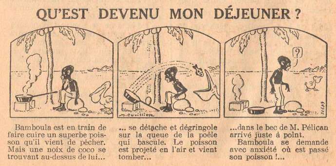 Almanach Pierrot 1928 - page 84 - Qu'est devenu mon déjeuner
