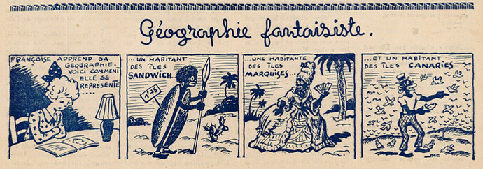 Ames Vaillantes 1940 - n°15 - page A - Géographie fantaisiste - 11 avril 1940 - page