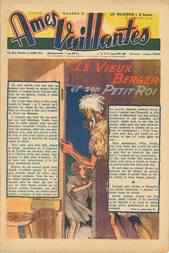 Ames Vaillantes 1944 - n°2 - 10 janvier 1944 - page 1 (800ppp)