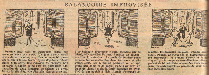 Fillette 1928 - n°1046 - page 10 - Balançoire improvisée - 8 avril 1928