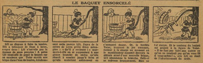 Fillette 1929 - n°1101 - page 11 - Le baquet ensorcelé - 28 avril 1929