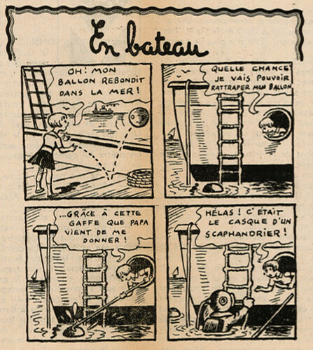 Ames Vaillantes 1940 - n°18 - page A - En bateau - 2 mai 1940 - page