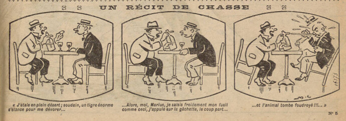Pierrot 1926 - n°5 - page 7 - Un récit de chasse - 24 janvier 1926
