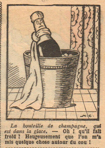 Fillette 1932 - n°1255 - page 7 - La bouteille de champagne qui est dans la glace - 10 avril 1932