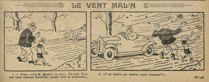 Pierrot 1928 - n°145 - page 7 - Le vent malin - 30 septembre 1928