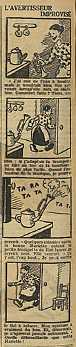 Fillette 1936 - n°1487 - page 10 - L'avertisseur improvisé - 20 septembre 1936