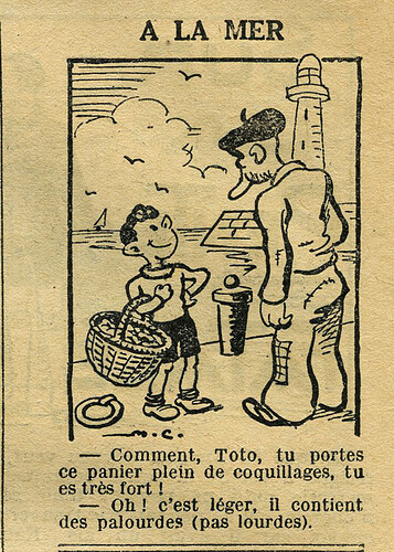 Cri-Cri 1936 - n°944 - page 12 - A la mer - 29 octobre 1936
