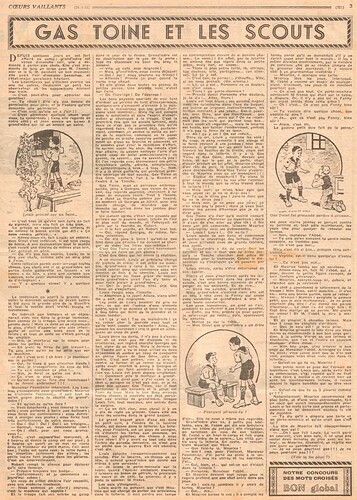 Coeurs Vaillants 1932 - n°17 - Page 3 - Gas Toine et les Scouts - 24 avril 1932