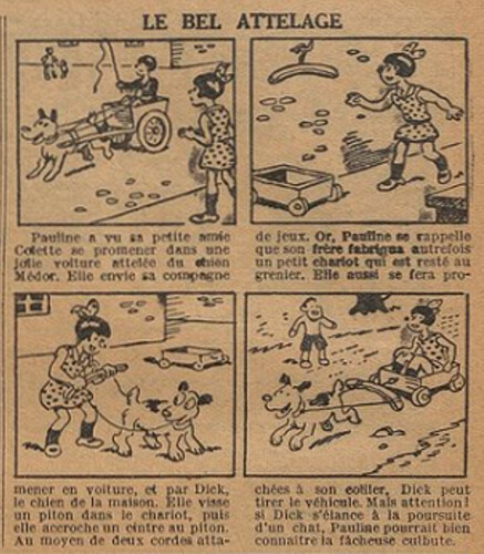Fillette 1934 - n°1393 - page 6 - Le bel attelage - 3 décembre 1934