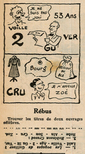 Coeurs Vaillants 1940 - n°18 - Rébus - 5 mai 1940 - page 7