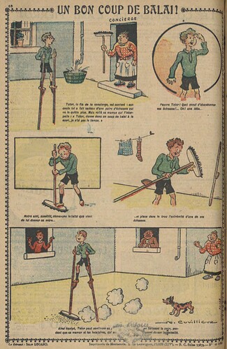 Pierrot 1929 - n°11 - page 16 - Un bon coup de balai ! - 17 mars 1929