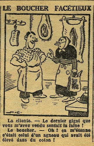 Fillette 1933 - n°1313 - page 11 - Le boucher facétieux - 21 mai 1933