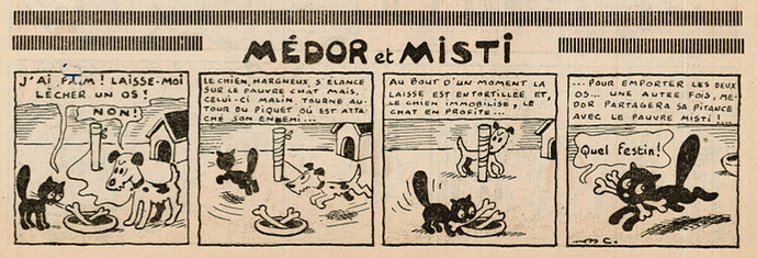 Ames Vaillantes 1940 - n°7 - page A - Médor et Misti - 15 février 1940 - page A