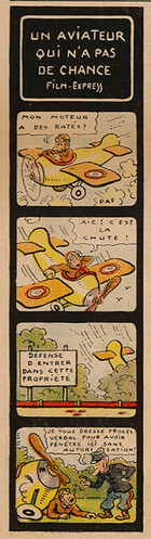 Pierrot 1936 - n°33 - page 5 - Un aviateur qui n'a pas de chance - Film Express - 16 août 1936