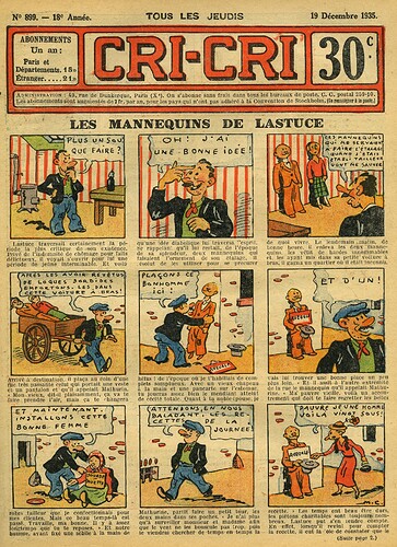 Cri-Cri 1935 - n°899 - page 1 - Les mannequins de LASTUCE - 19 décembre 1935