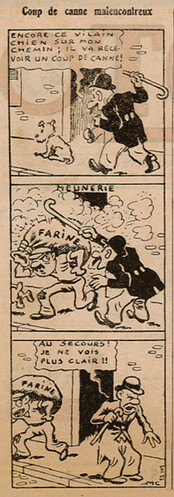 Pierrot 1936 - n°13 - page 2 - Coup de canne malencontreux - 29 mars 1936