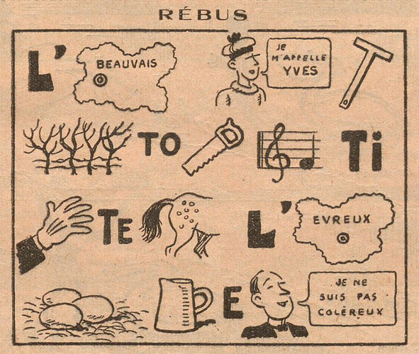 Coeurs Vaillants 1932 - n°37 - page 7 - Rébus - 11 septembre 1932