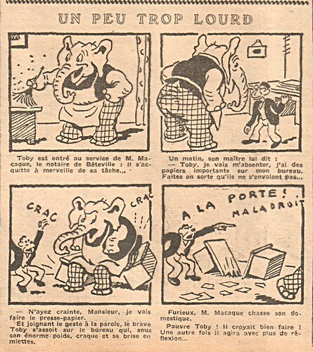Coeurs Vaillants 1933 - n°47 - Un peu trop lourd - 19 novembre 1933 - page 2