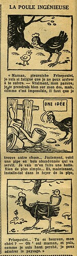 Fillette 1933 - n°1306 - page 4 - La poule ingénieuse - 2 avril 1933