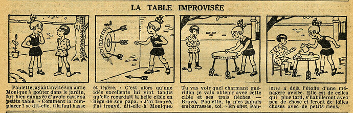 Fillette 1933 - n°1335 - page 6 - La table improvisée - 22 octobre 1933