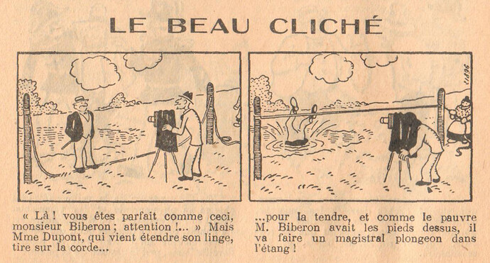 Almanach Pierrot 1928 - page 48 - Le beau cliché