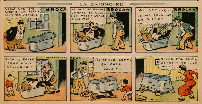 Pierrot 1935 - n°52 - page 1 - La baignoire - 29 décembre 1935