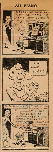 Pierrot 1936 - n°12 - page 2 - Au piano - 22 mars 1936